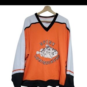Alpha Sportswear Orange and White Jersey Quirky Spiny Lumpsuckers Vintage Jersey